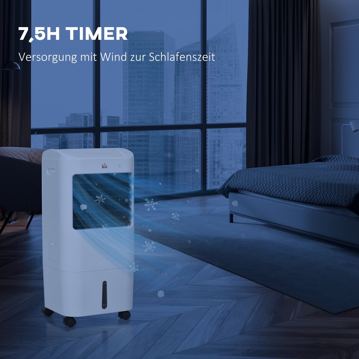 Bärbar 3-i-1 luftkonditionering, luftfuktare, kylare – 15L, fjärrkontroll, timer