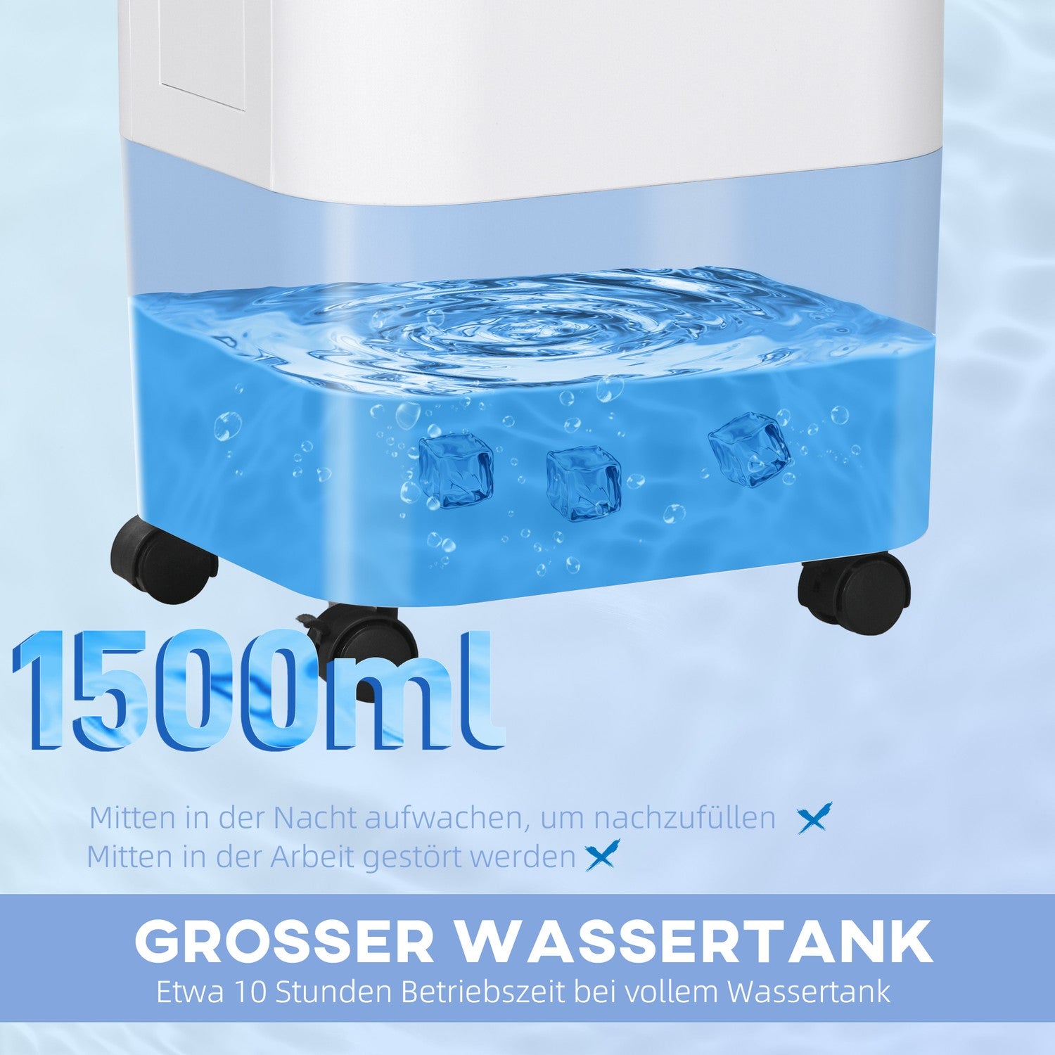 Bärbar 3-i-1 luftkonditionering, luftfuktare, kylare – 15L, fjärrkontroll, timer