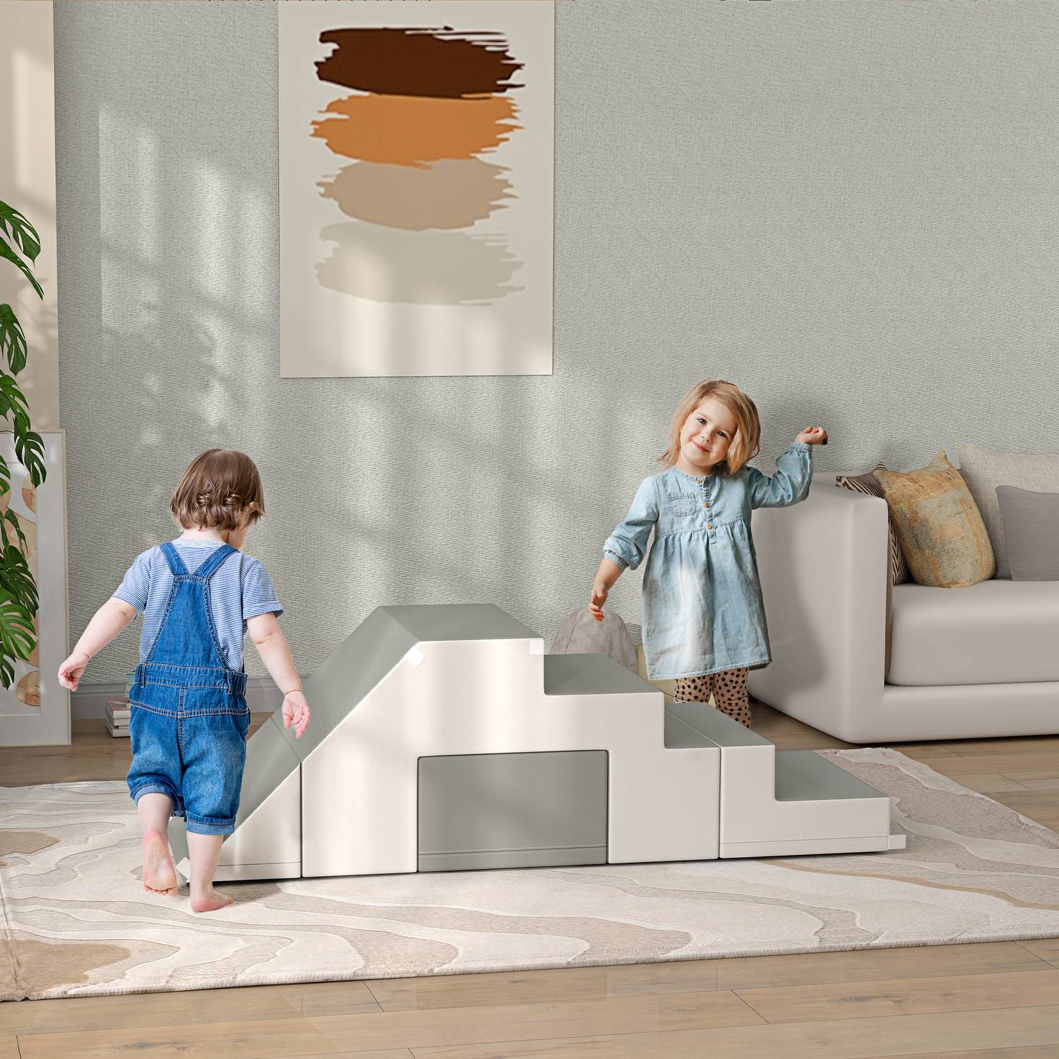 Byggklossar i jätteskum, konstläder, 1-3 år