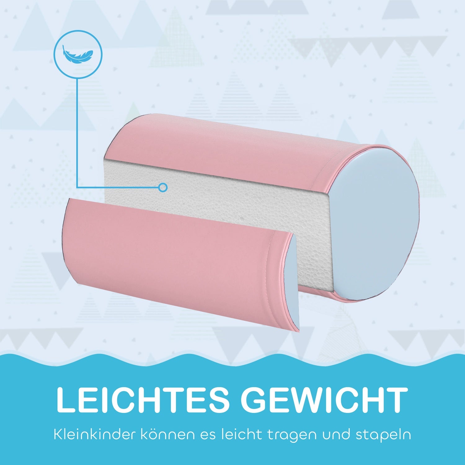 Byggklossar i jätteskum, konstläder, 1-3 år