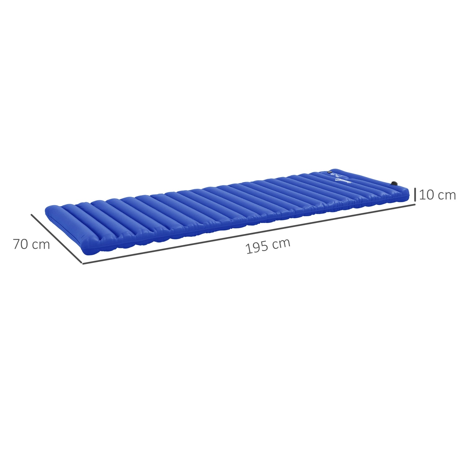 Campingluftmadrass med fotpump, vattenavvisande, 120 kg kapacitet