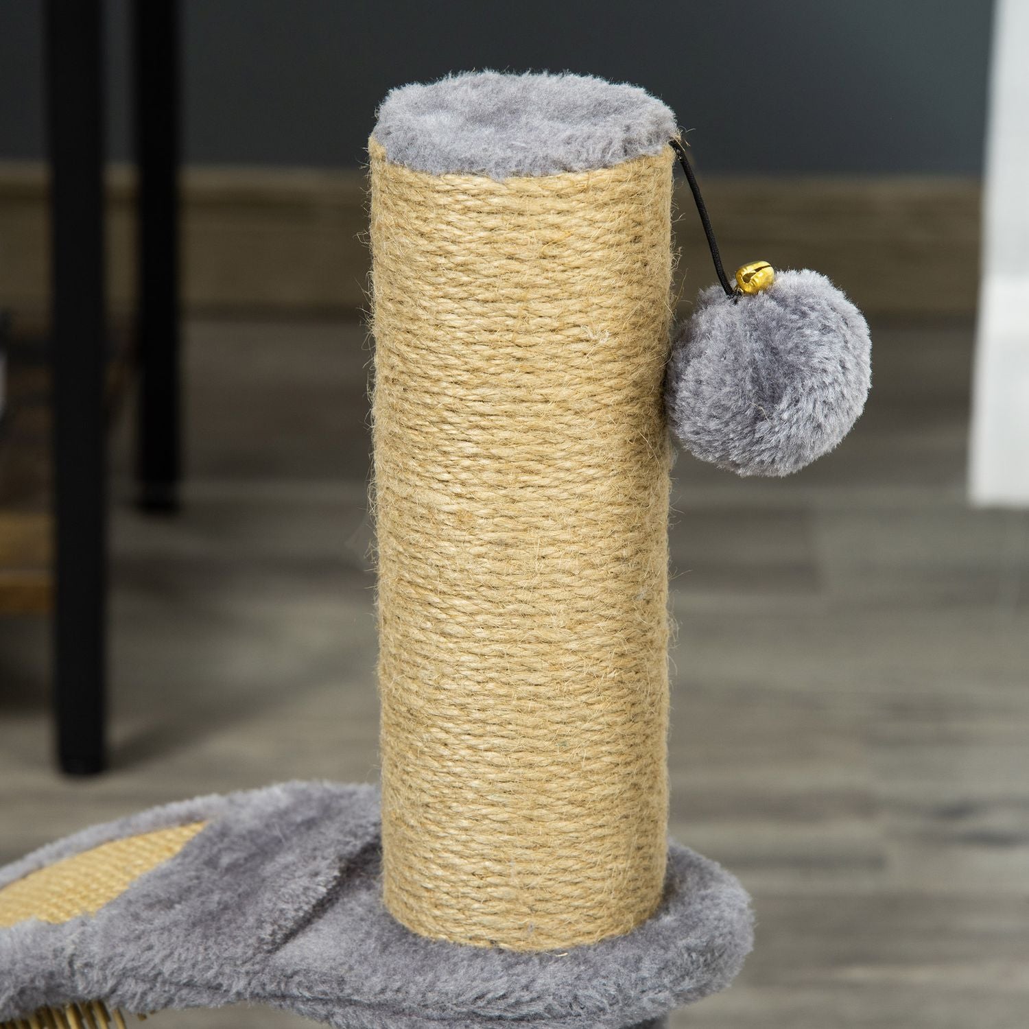 Cat Scratching Post, Grå – Inkluderar massagebräda och dyna