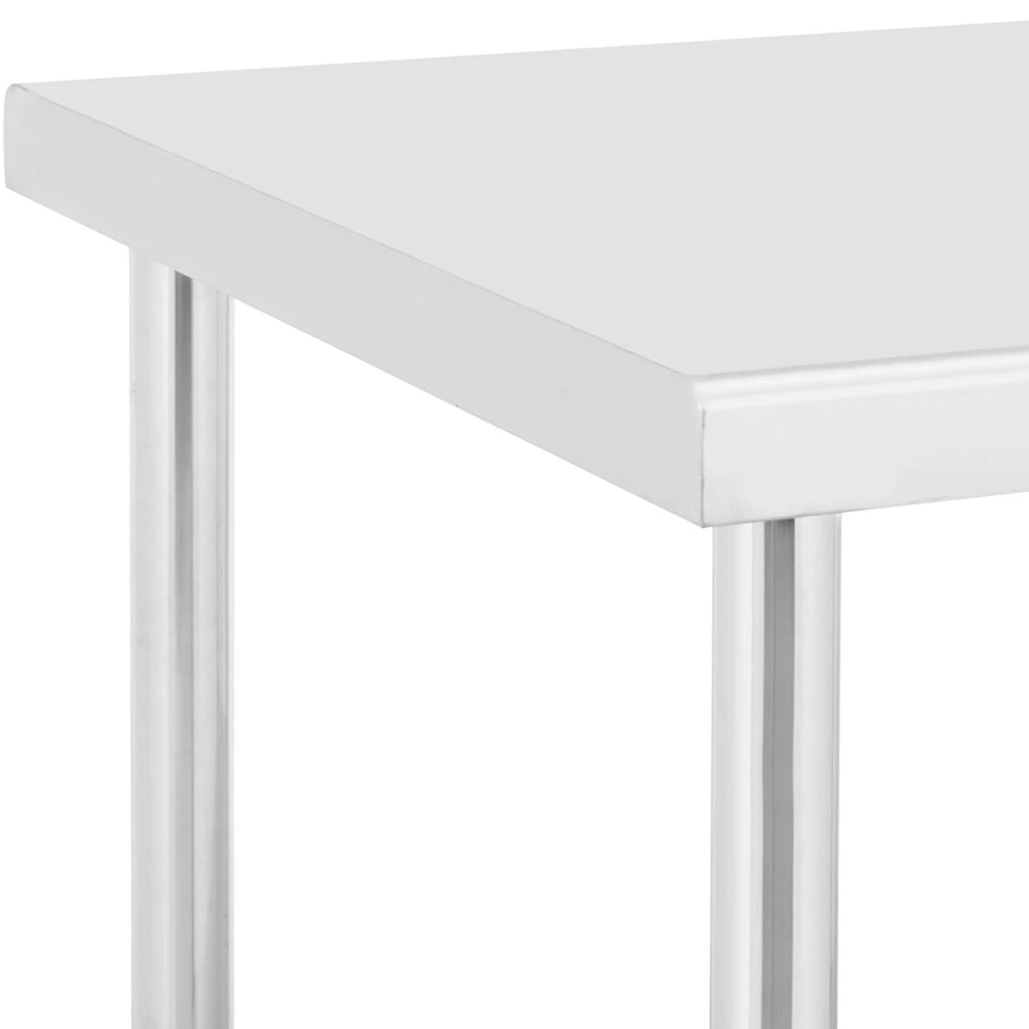 Cateringbord i metall på hjul med hylla, STÅL 70 x 120 cm