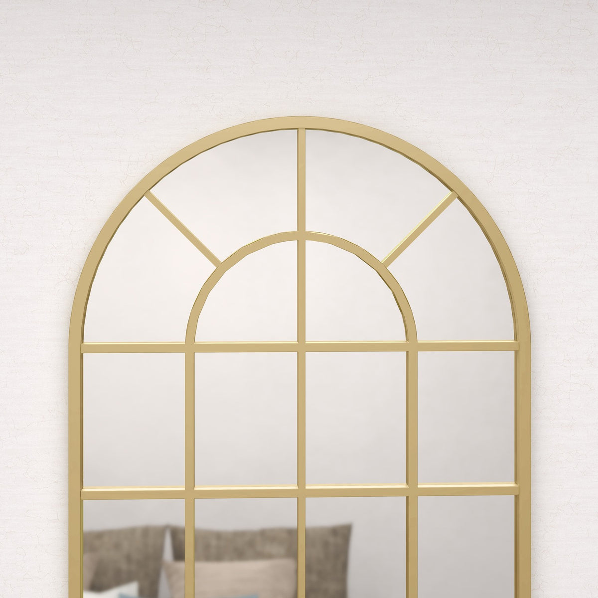 Decoratieve wandspiegel in goud, 110 x 62 cm, metalen frame