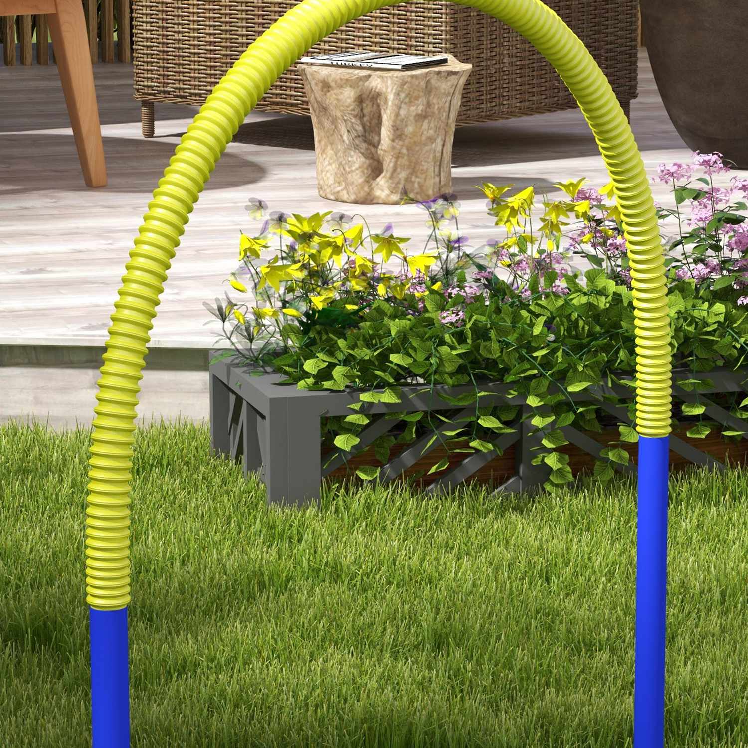 Dog Agility Set med bärväska, 4 rosetter, gul