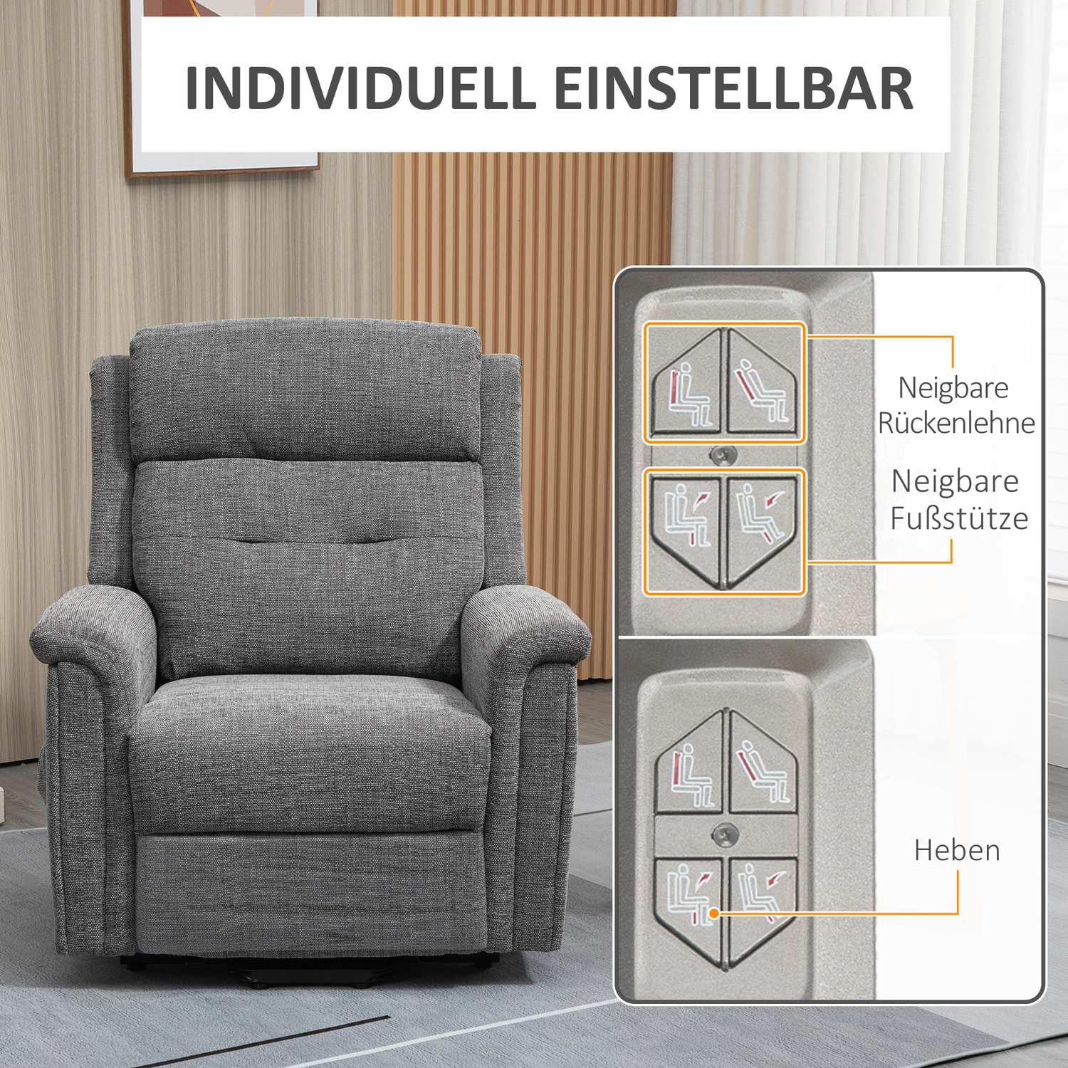 Elektrisk liggstol, fjärrkontroll, kapacitet 170 kg