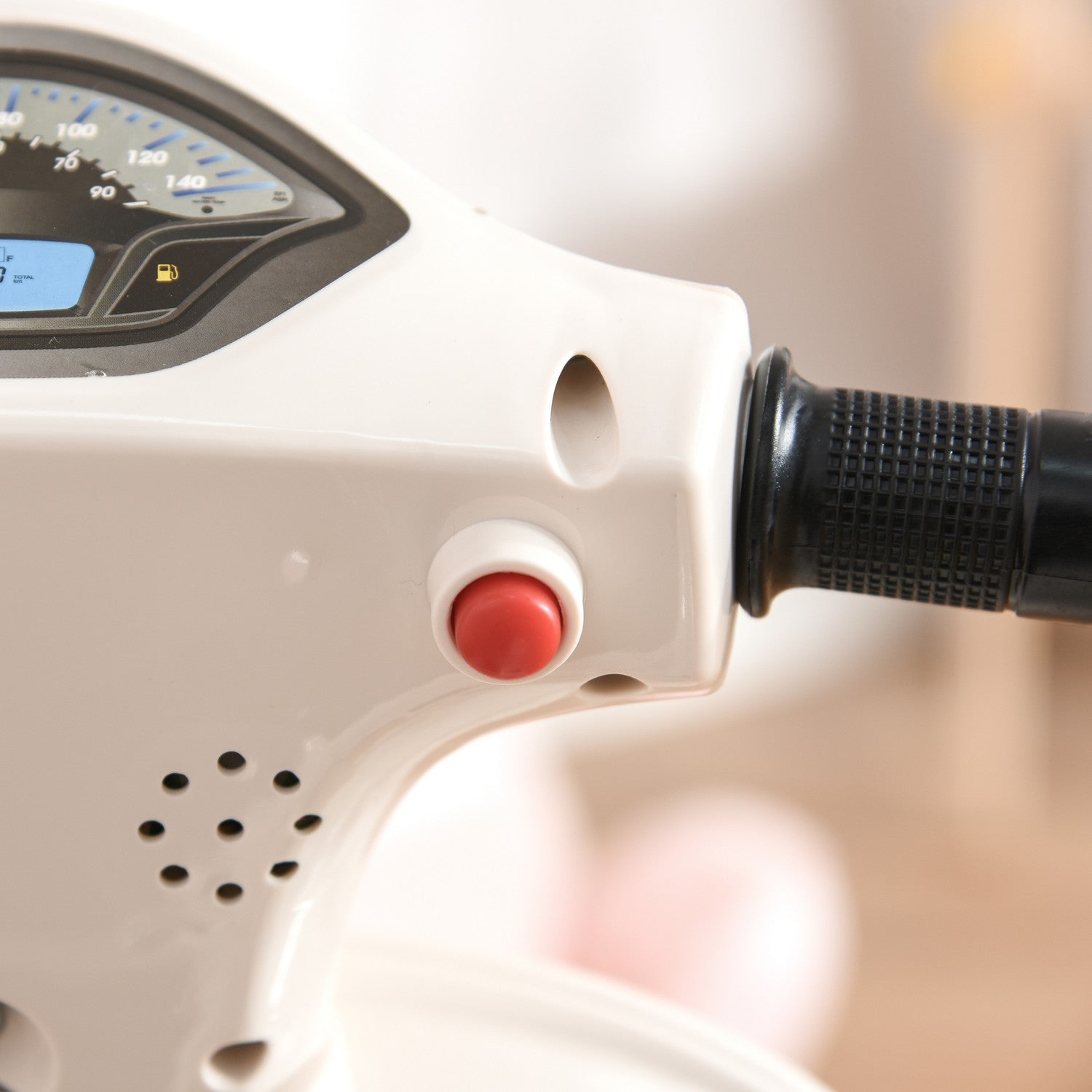 Elektrisk barnmotorcykel, 18-36 månader, LED-lampor, vit