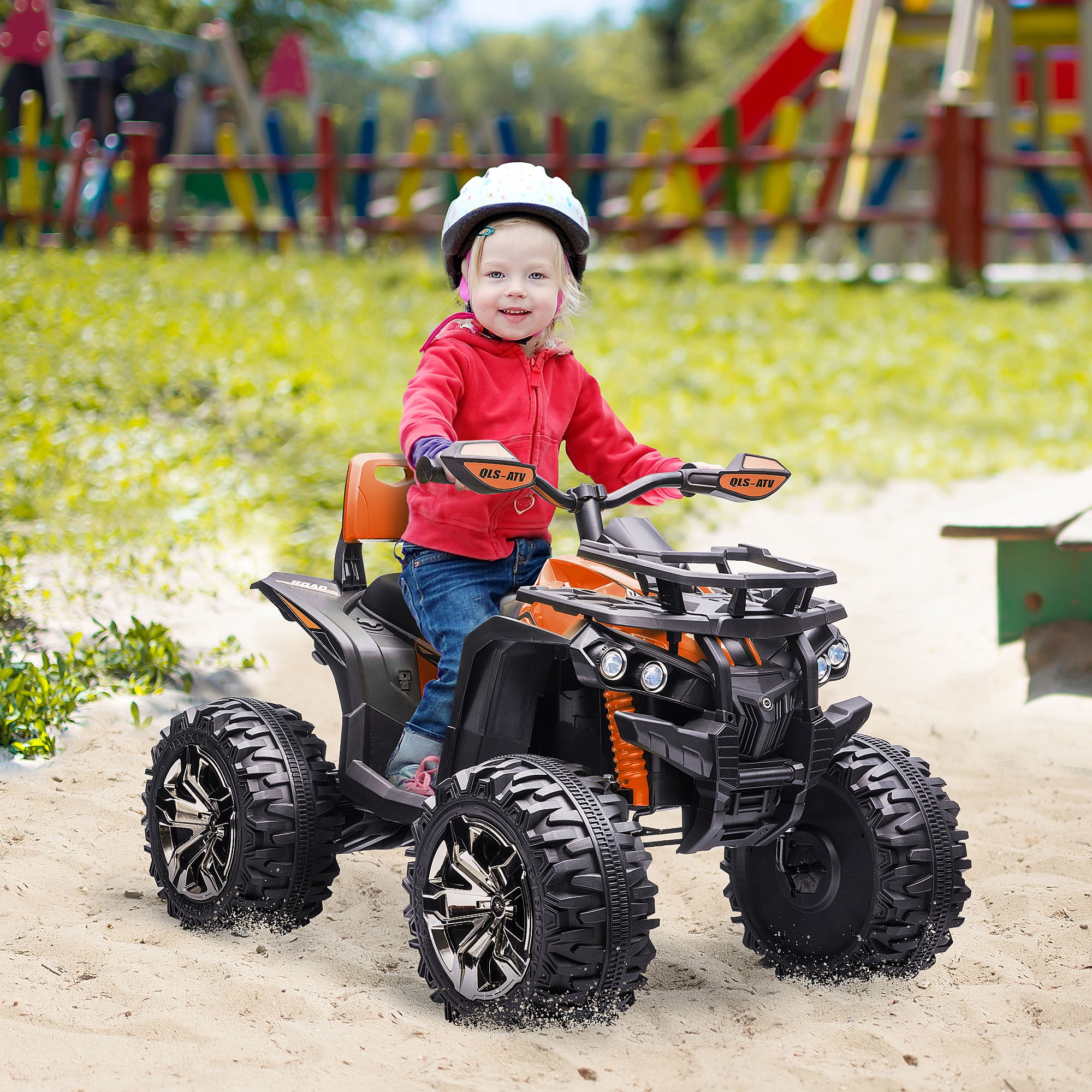 Elektrisk Quad för barn 3-5, 12V med MP3 & USB, Orange