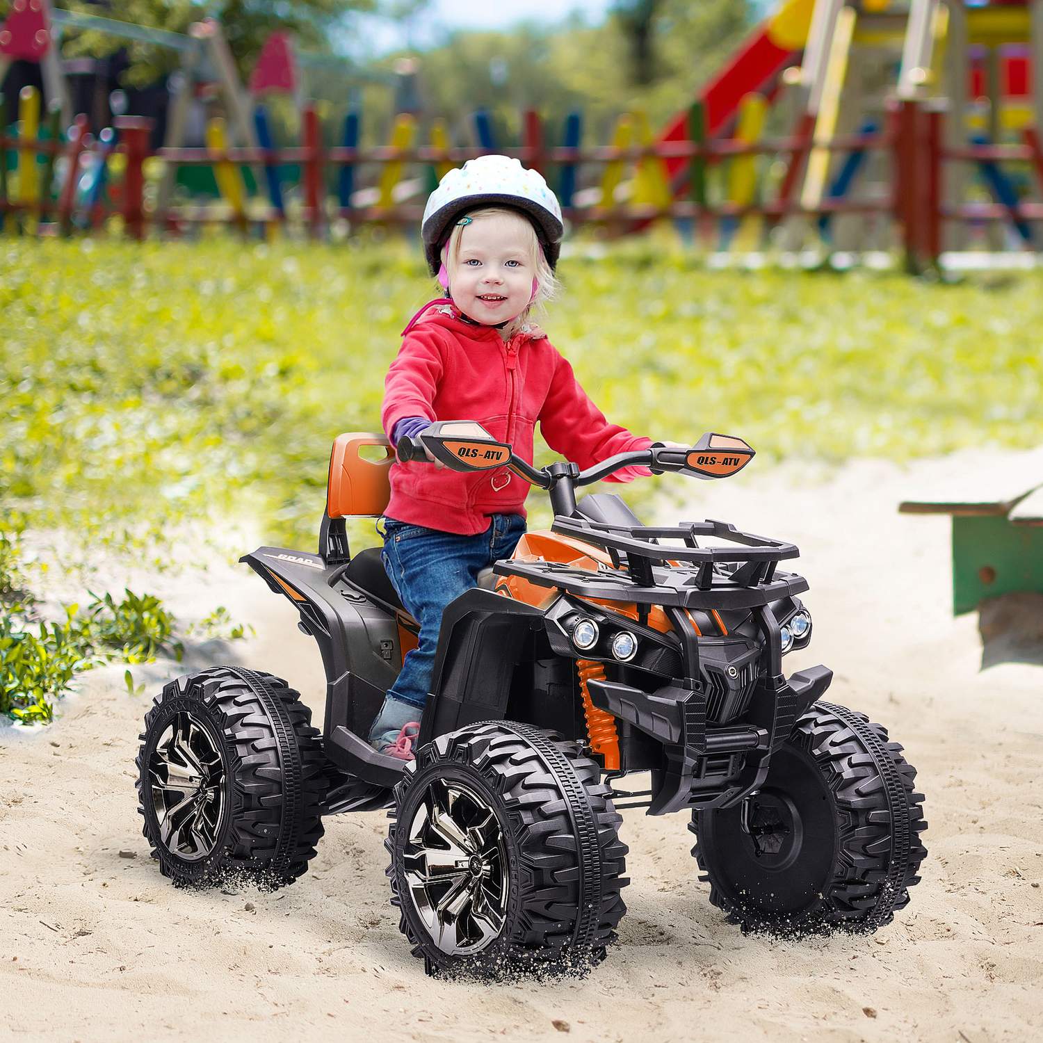 Elektrisk Quad för barn 3-5, 12V med MP3 & USB, Orange