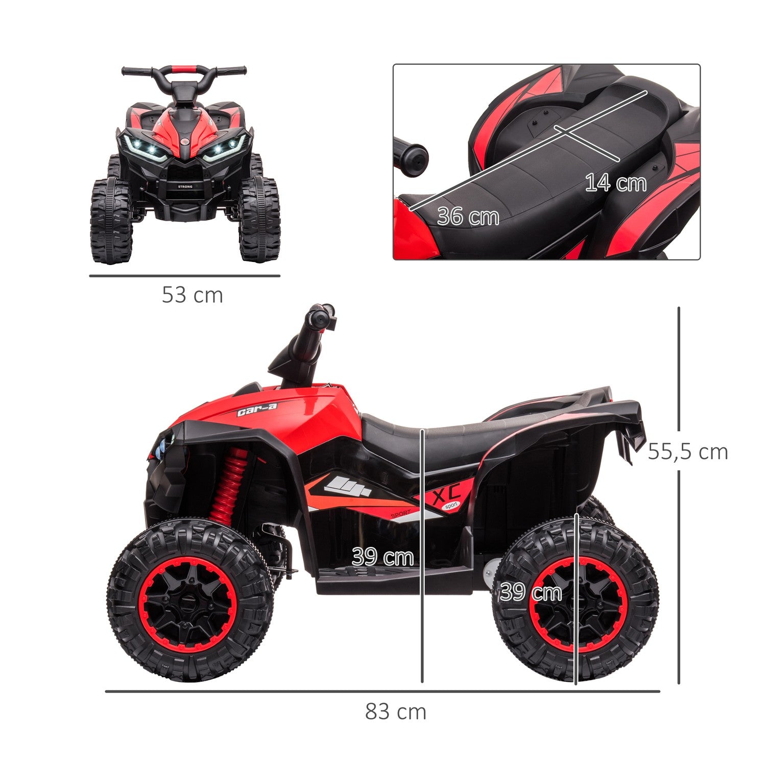 Elektrisk Quad för barn med USB, MP3 och dubbla motorer