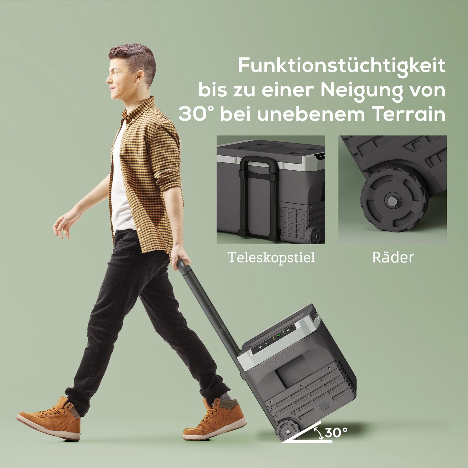 Elektrisk kylbox, 30L, LED, ECO Mode, 12/230V, Svart
