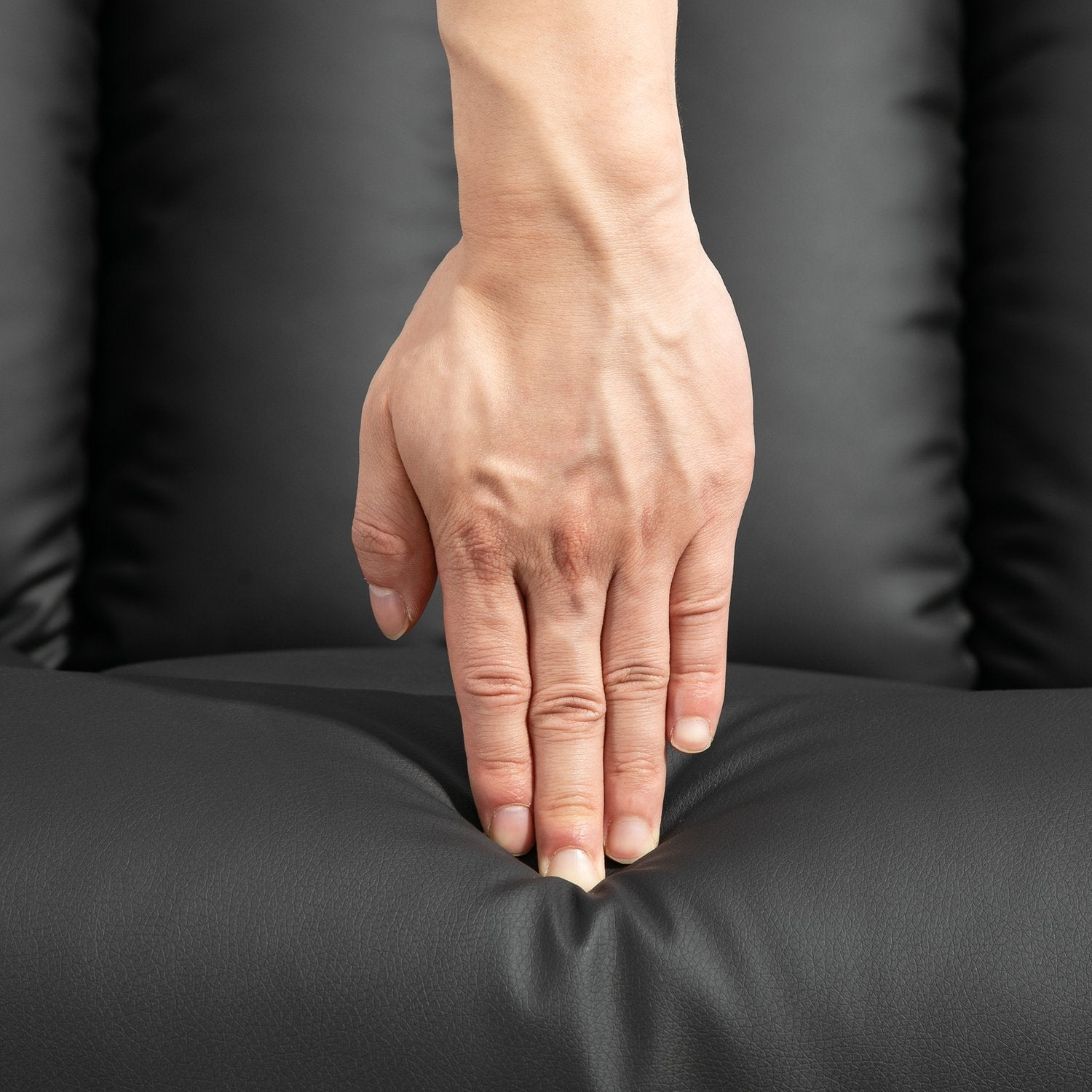 Elektrisk vilstol, TV-stol, fåtölj med ståhjälp, liggfunktion, konstläder, 80 x 94 x 104 cm, svart