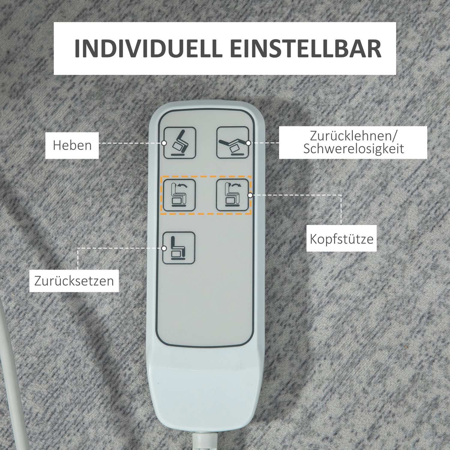 Elektrisk vilstol, sammetsgrå, 92 x 93 x 105 Cm