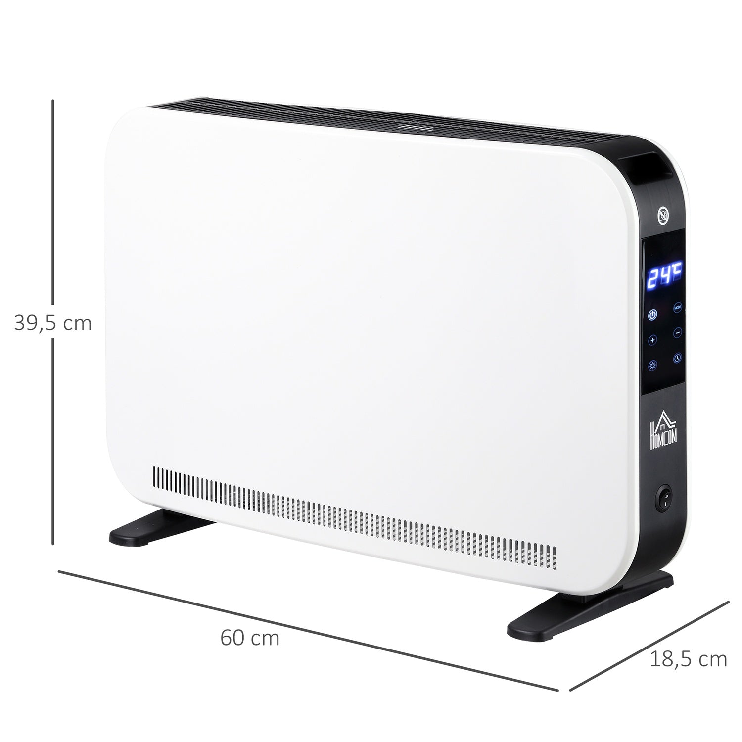 Elektrisk värmefläkt 2180W, 3 värmenivåer, timer, vit