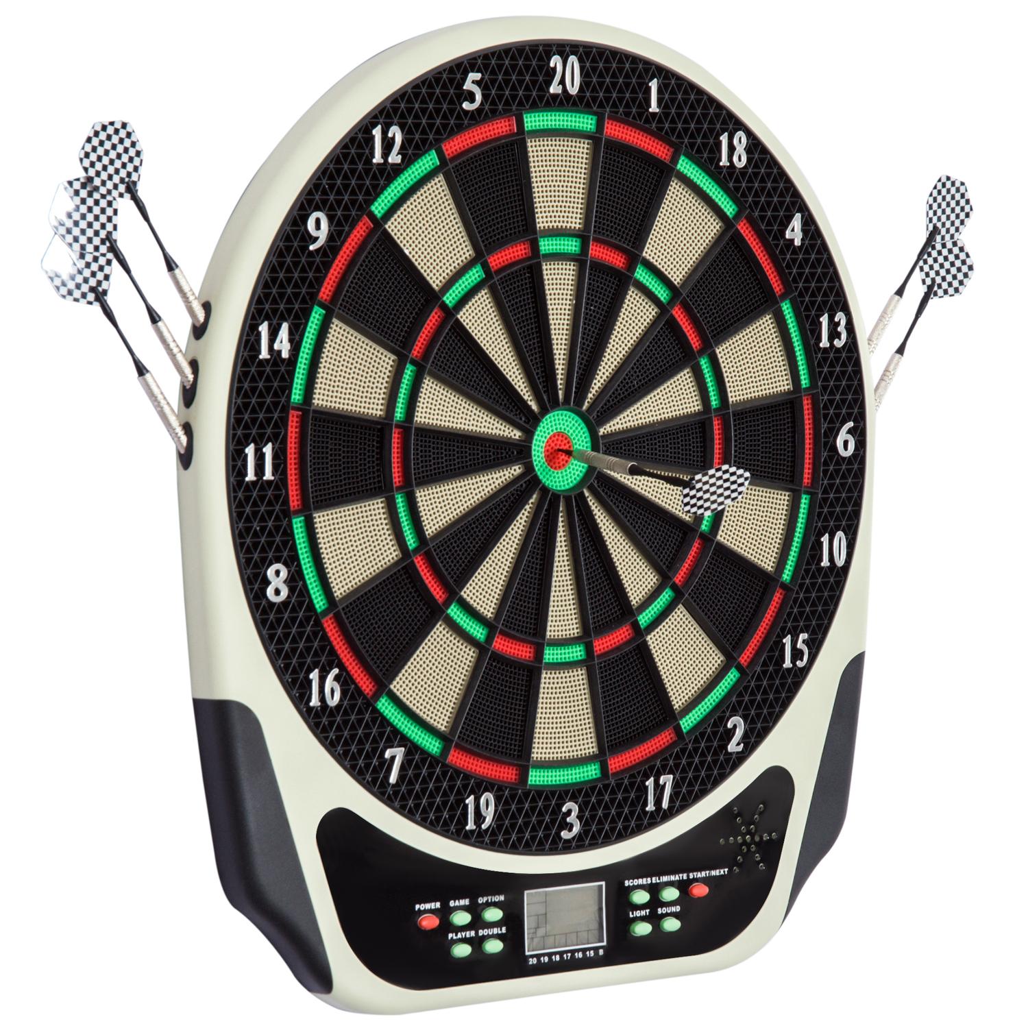 Elektronisk darttavla med LCD-skärm – 18 spel, 6 dart