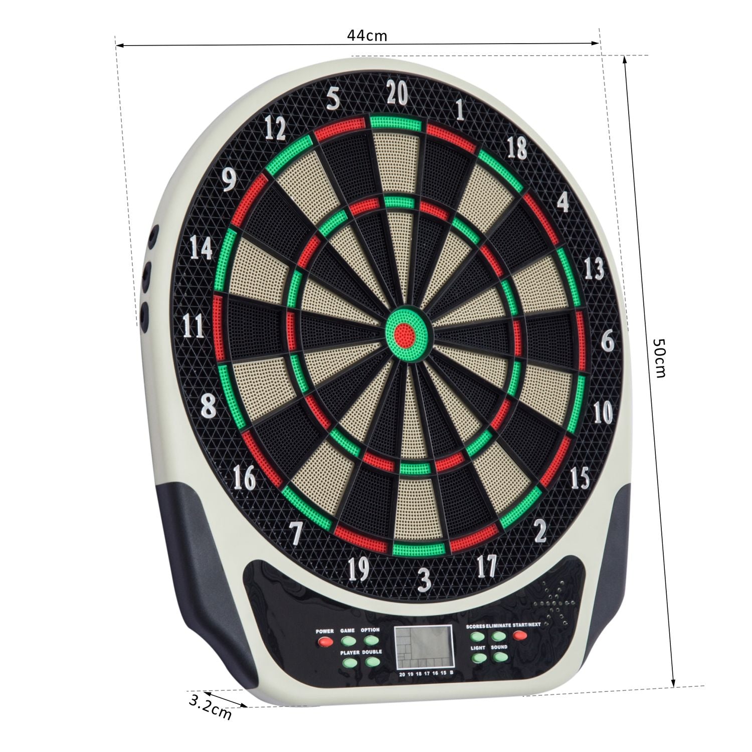 Elektronisk darttavla med LCD-skärm – 18 spel, 6 dart