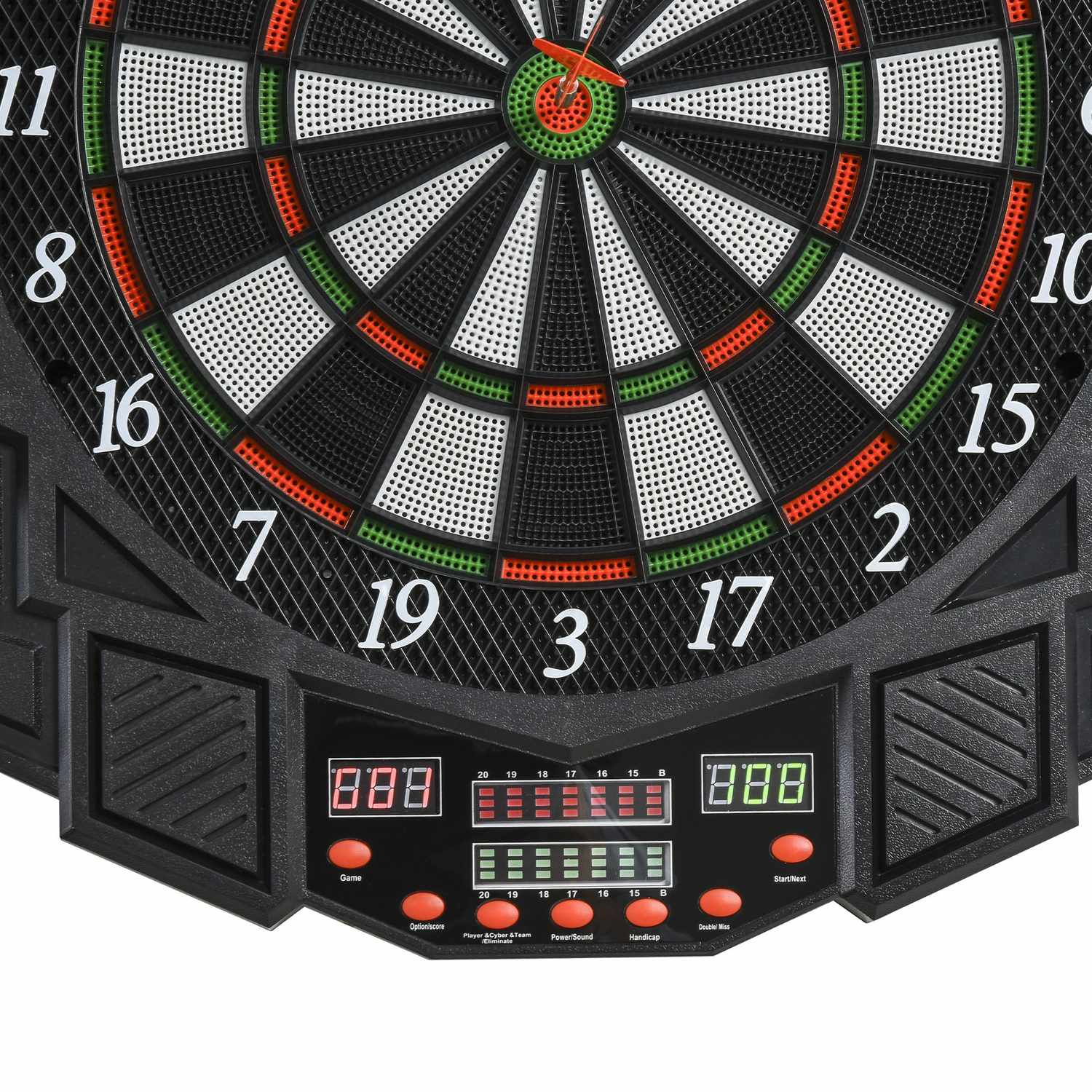 Elektroniskt dartskåp, 216 spel, 12 dart, ABS-PP
