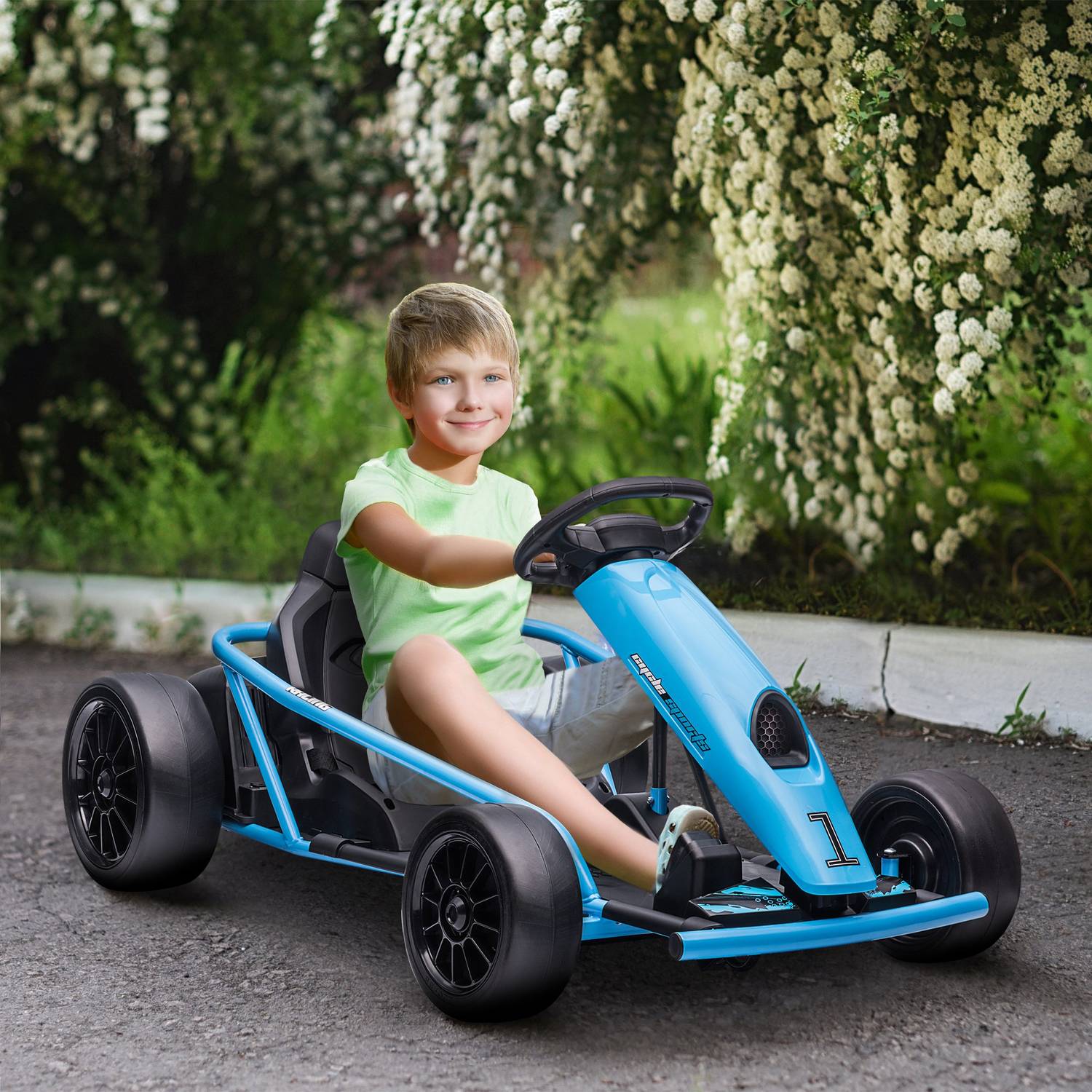 Elektrisk gokart för barn 24V med musik & säkerhetsbälte