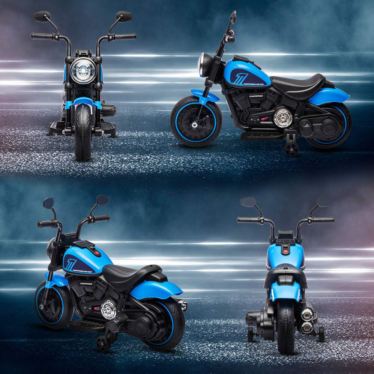 Elmotorcykel för barn, avtagbara hjul, ålder 1,5-3 år