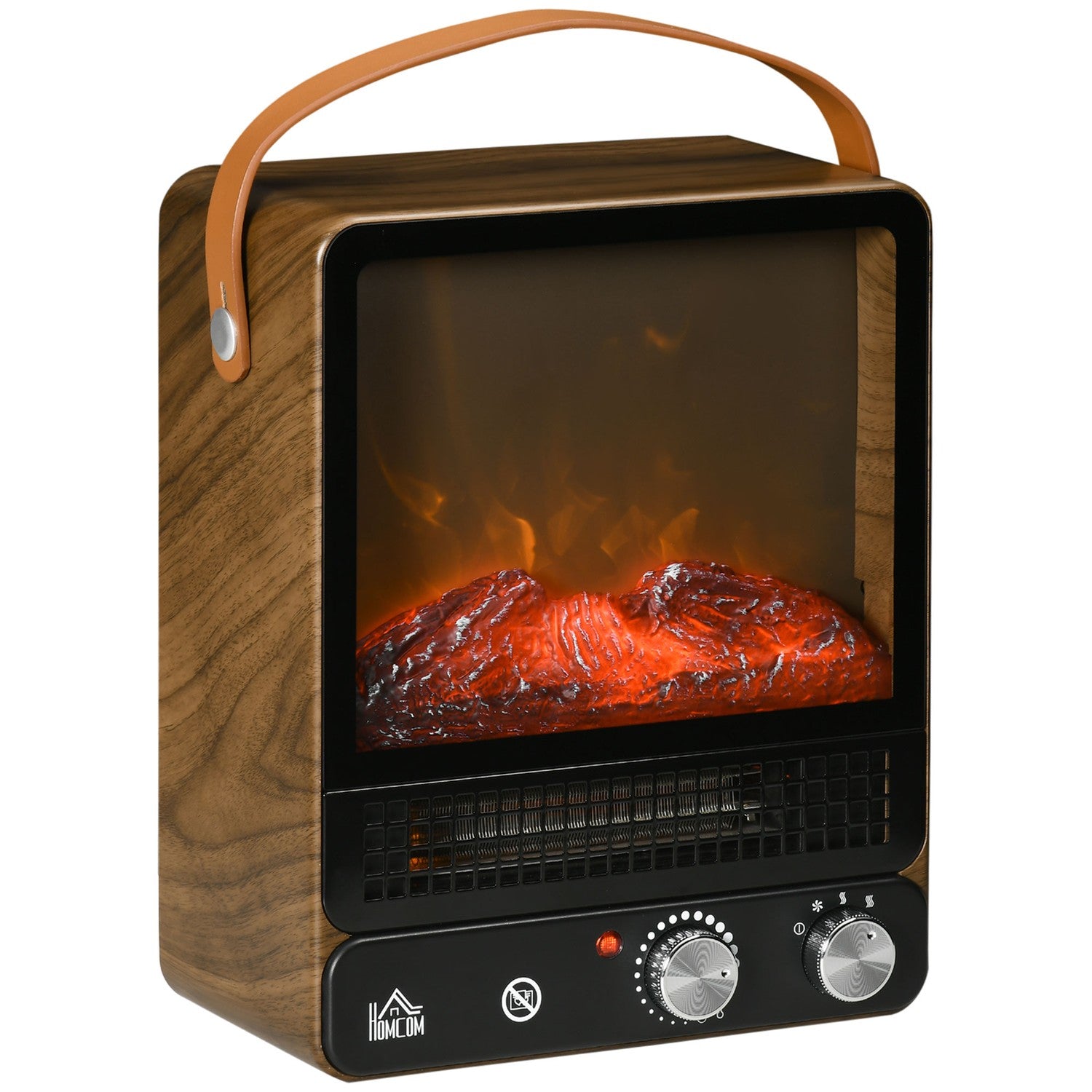 Elspis 750/1500W, Flameffekt, Lågt ljud