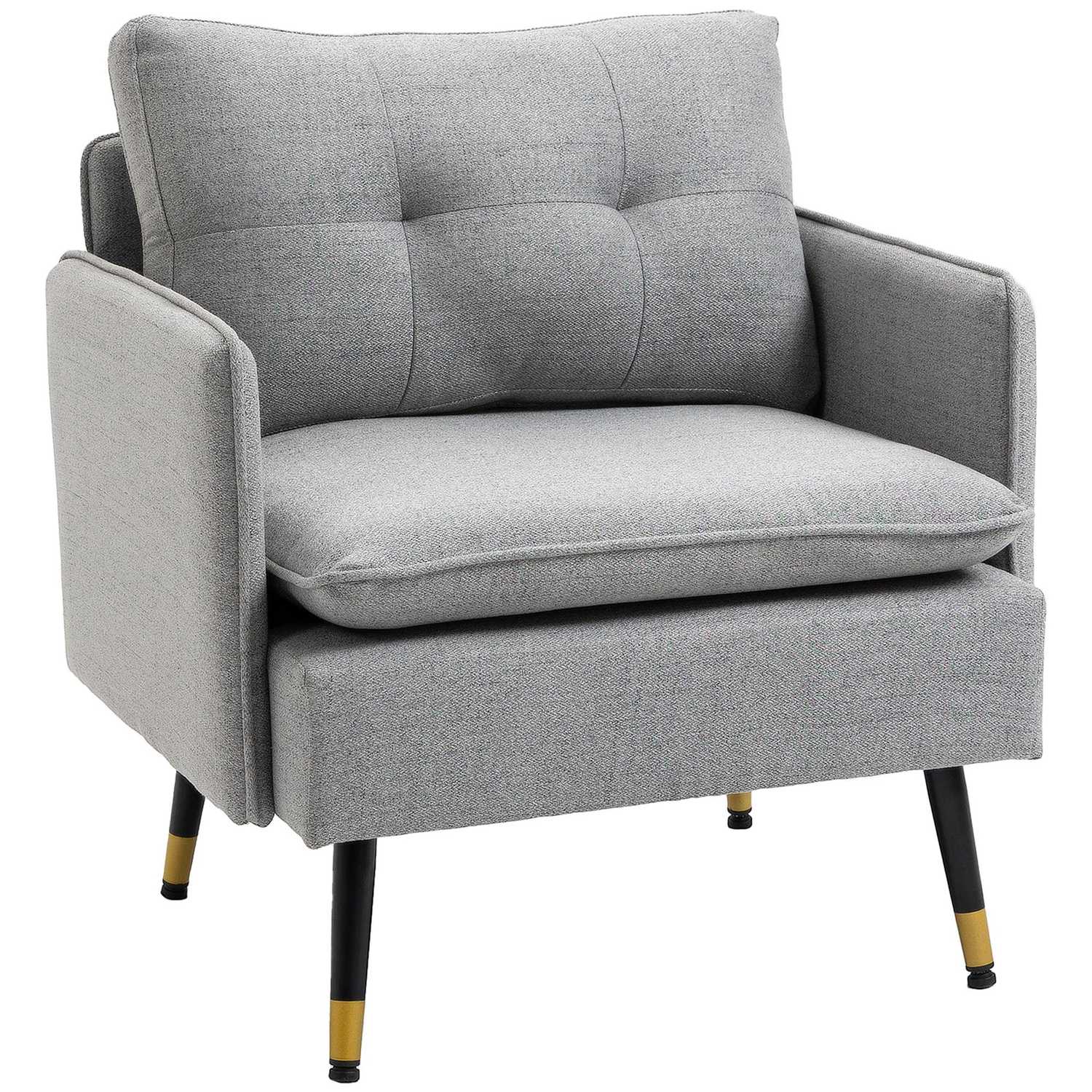 Lounge Fåtölj; Linnelook, kudde, 120 kg kapacitet