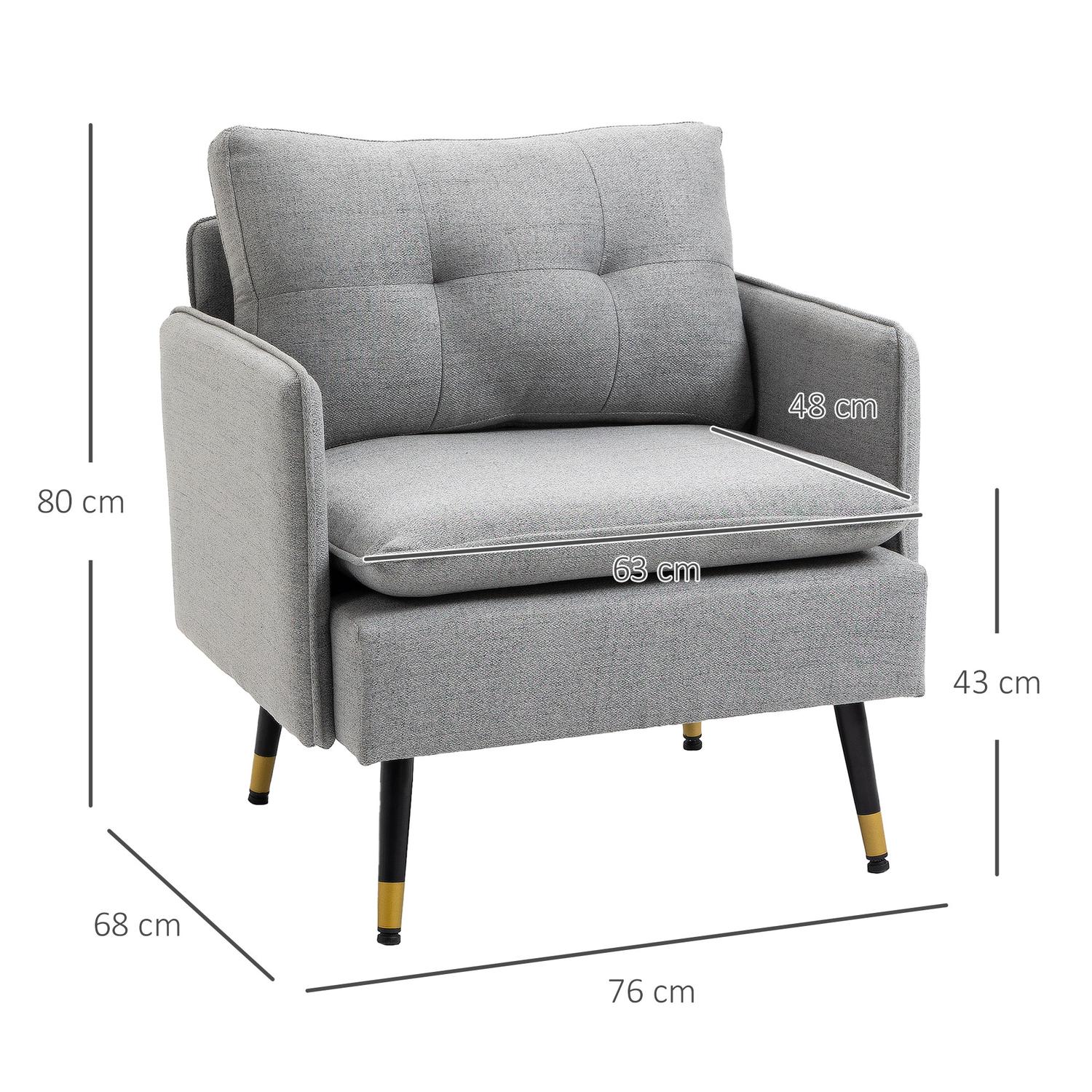 Lounge Fåtölj; Linnelook, kudde, 120 kg kapacitet