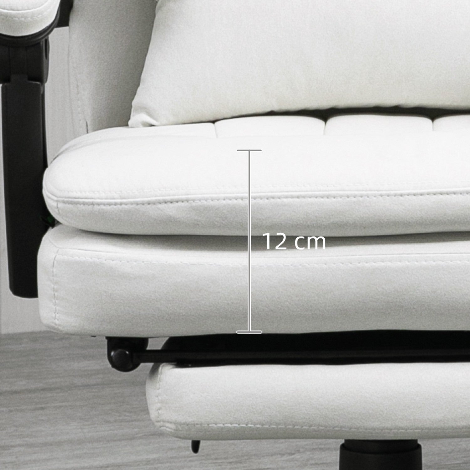 Ergonomisk Krämvit Executive Massage Kontorsstol