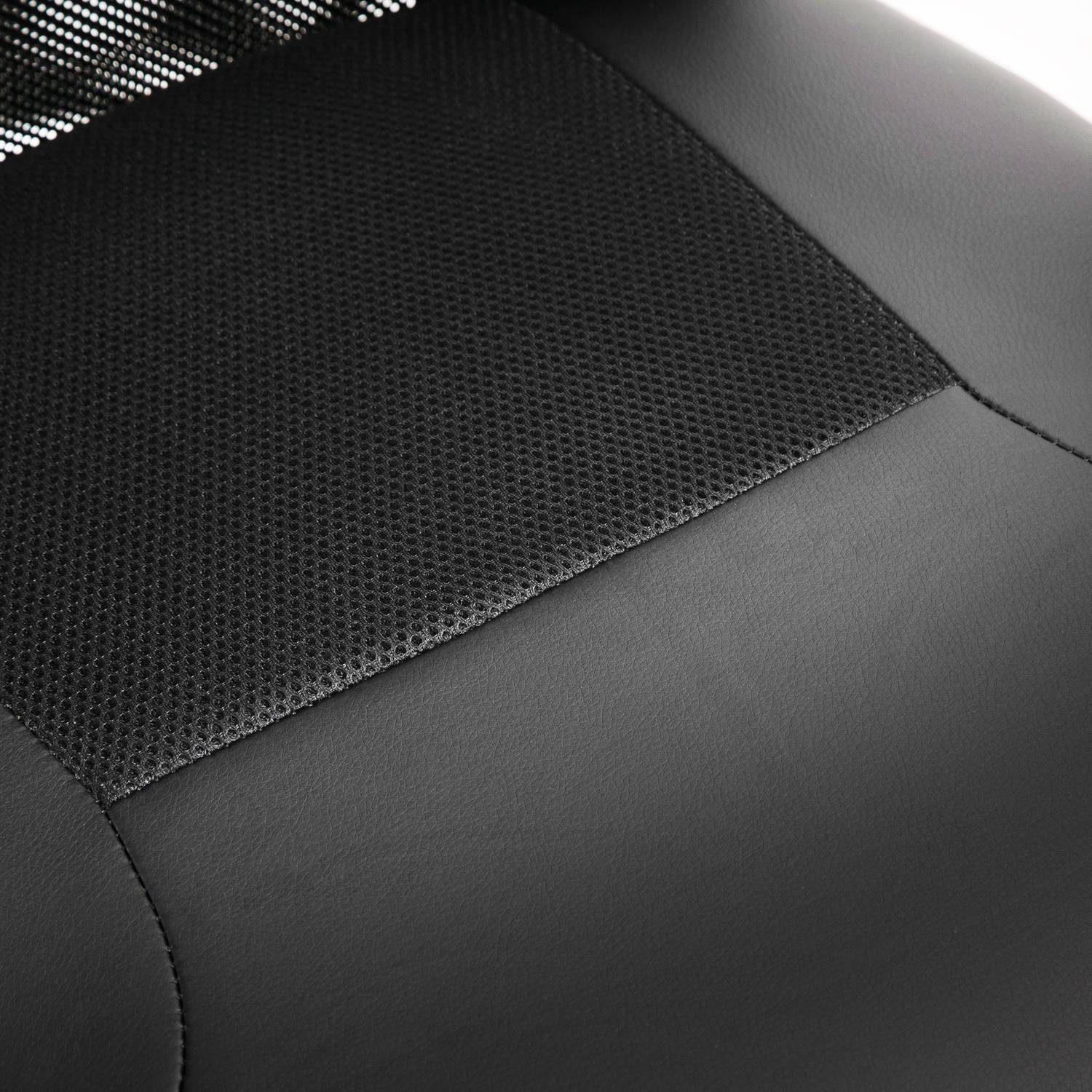 Ergonomisk kontorsstol i svart PU-läder, justerbar i höjdled