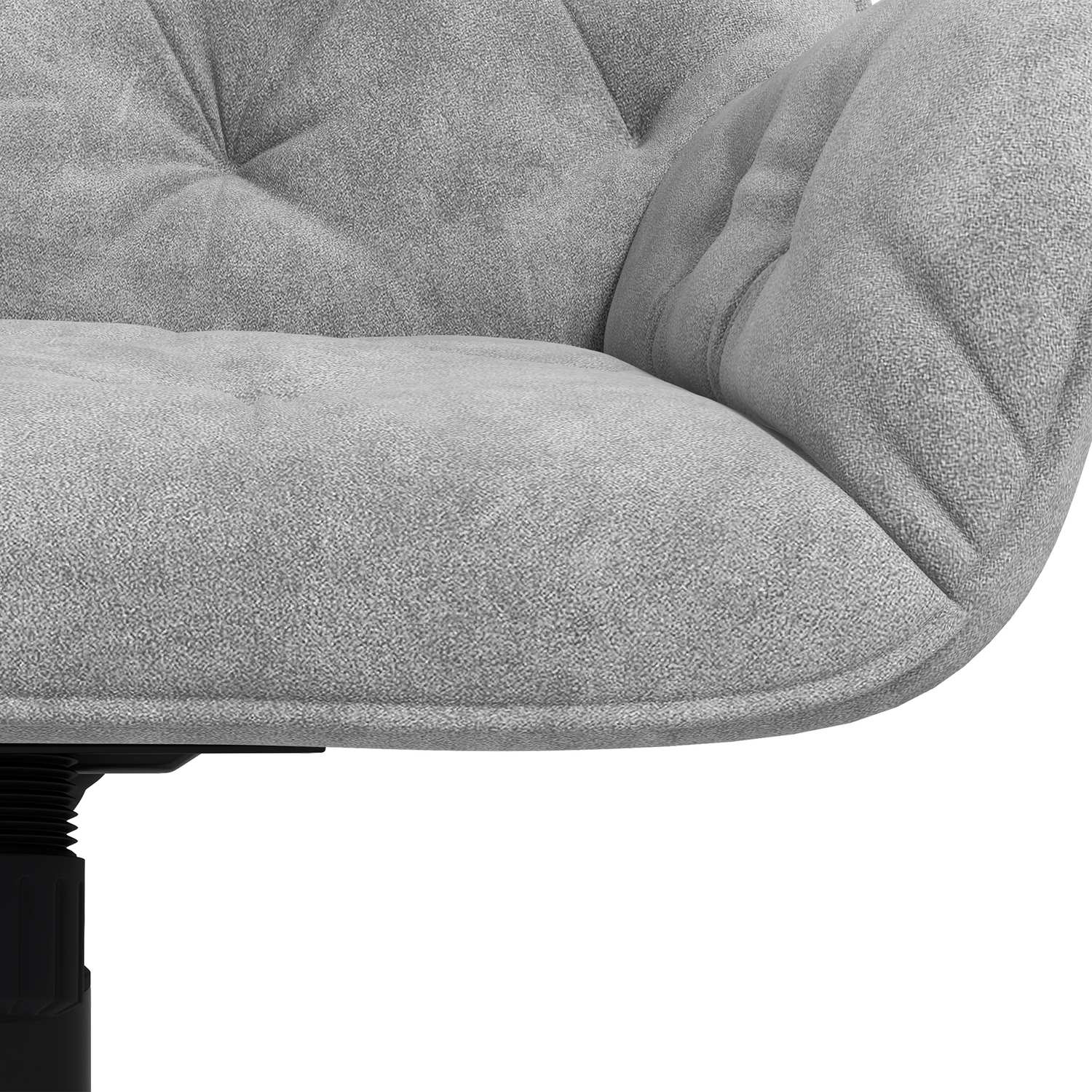 Ergonomisk kontorsstol med rocker, sammetslook, justerbar
