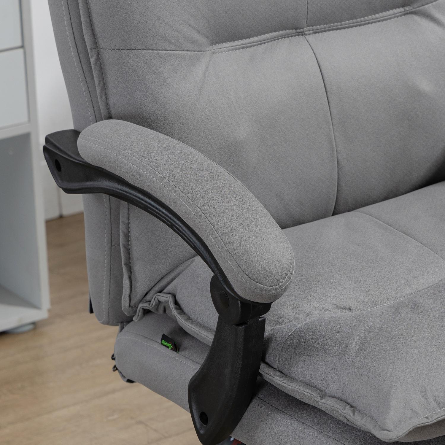 Ergonomisk kontorsstol med värme, lutning, fotstöd, justerbar höjd