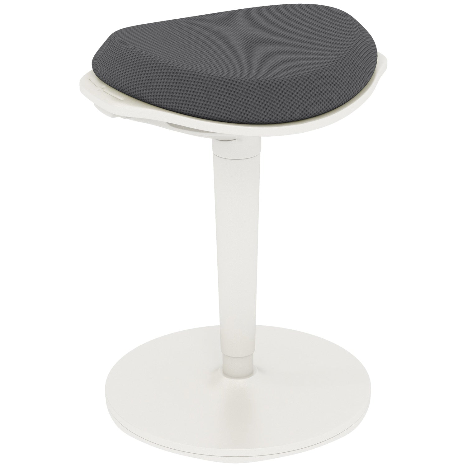 Ergonomisk svängbar pall – höjdjusterbar, grå mesh