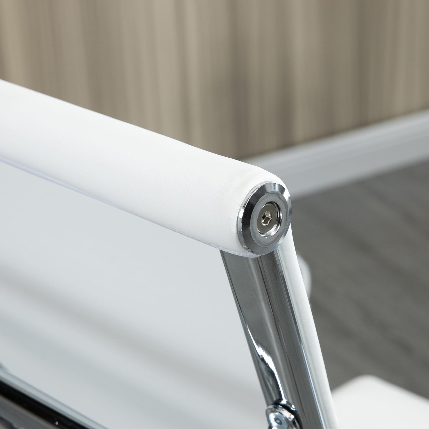 Ergonomisk vit kontorsstol, 360° vridbar, 120 kg Kapacitet