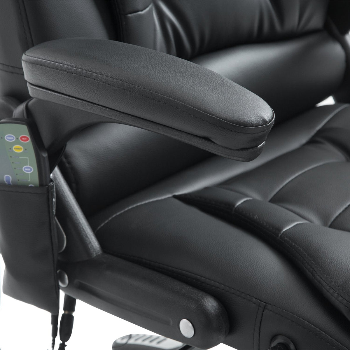 Executive Office Chair, Massage & Heat, Faux Leather