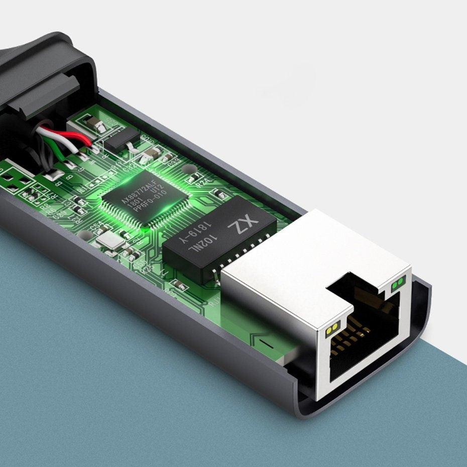 Extern RJ45 LAN-adapter - USB-C 1 Gigabit Ethernet - Grå