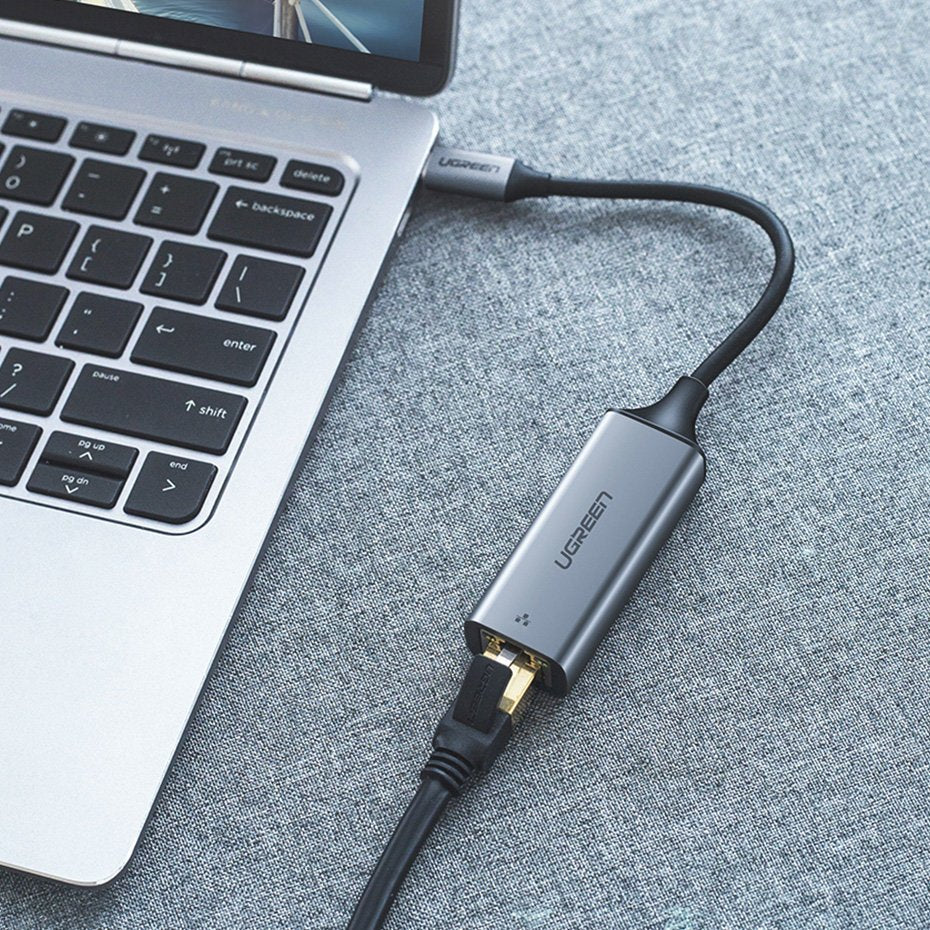 Extern RJ45 LAN-adapter - USB-C 1 Gigabit Ethernet - Grå