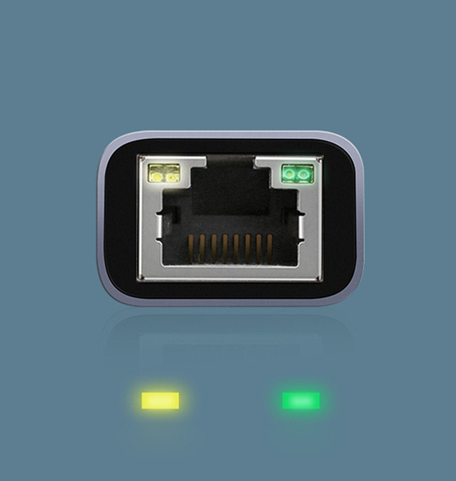 Extern RJ45 LAN-adapter - USB-C 1 Gigabit Ethernet - Grå