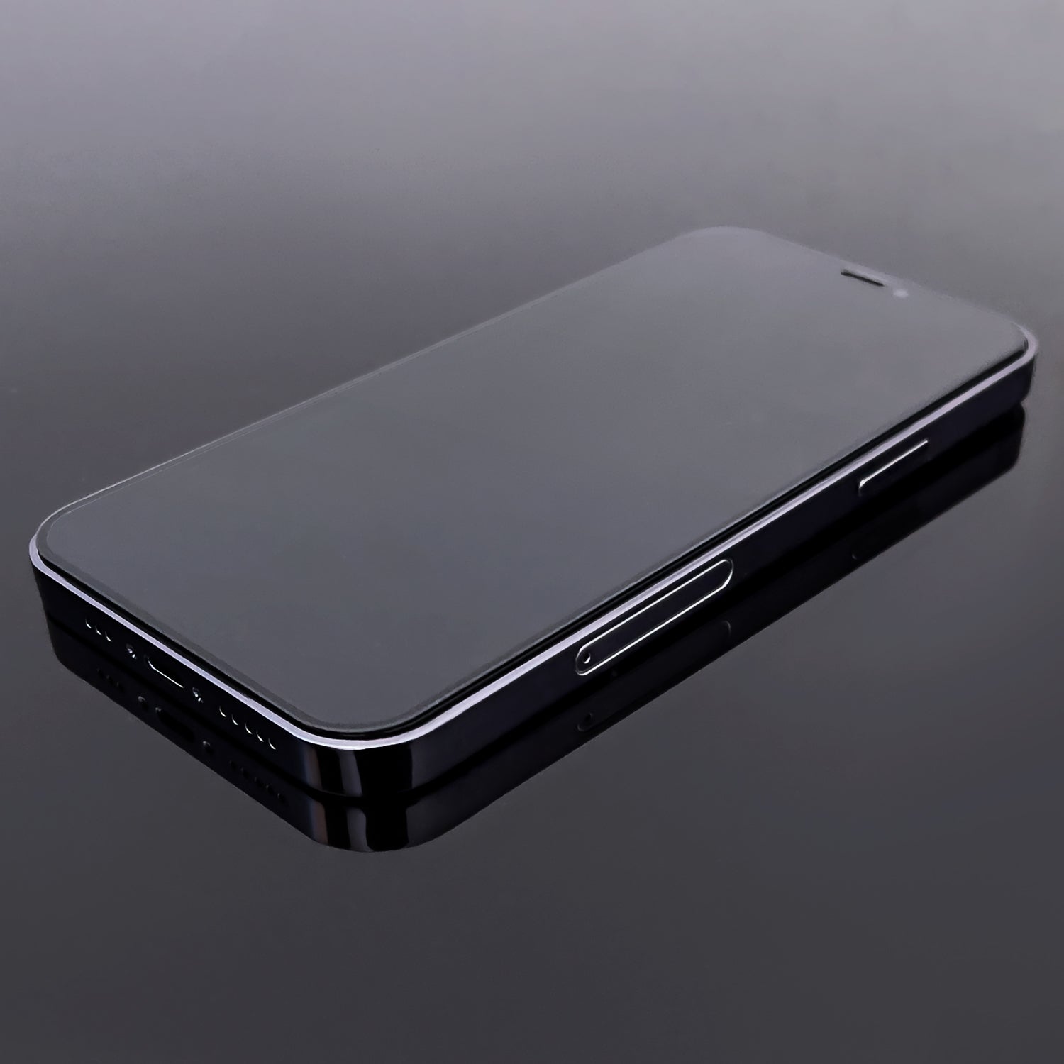 Flexibelt härdat glas för iPhone 14 Pro Max-skärmen med en svart ram Flexi Nano Glass