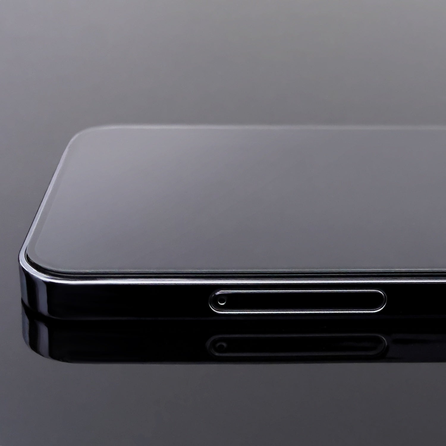 Flexibelt härdat glas för iPhone 14 Pro Max-skärmen med en svart ram Flexi Nano Glass