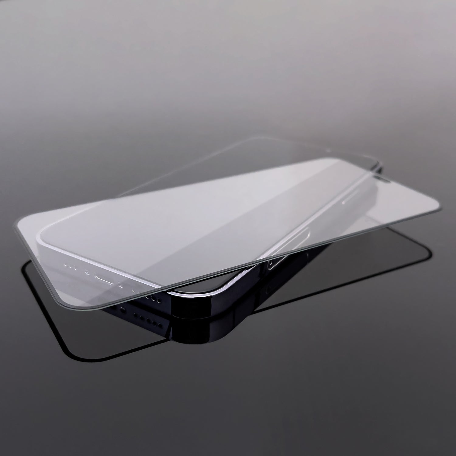 Flexibelt härdat glas för iPhone 14 Pro Max-skärmen med en svart ram Flexi Nano Glass