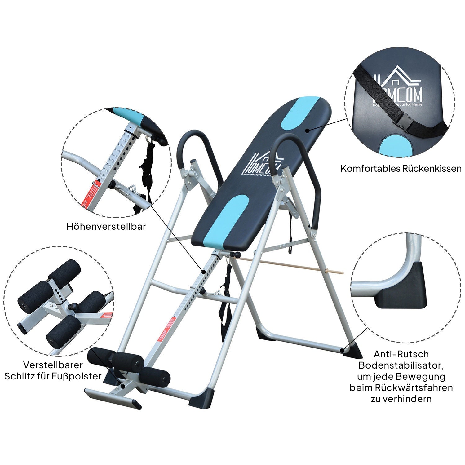 Fällbart vändbord, justerbart säkerhetsbälte, stål
