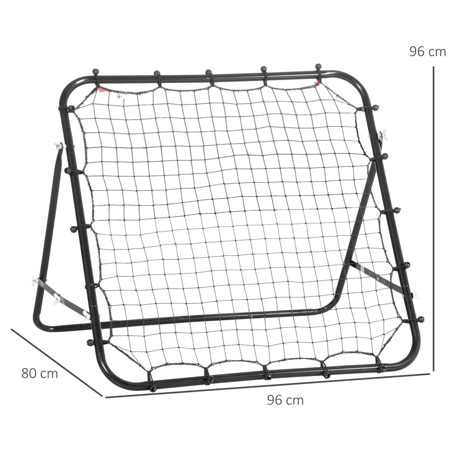 Football Rebounder Wall Net, Metall & PE, 96x80x96 cm