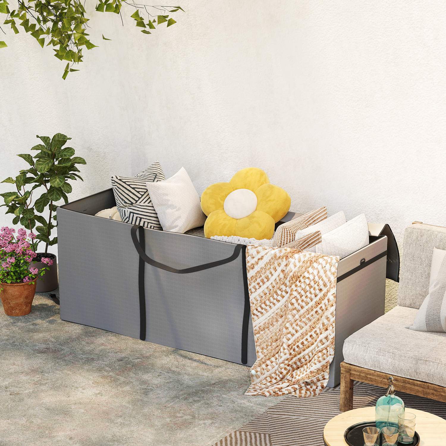 Vattentät 600D Oxford Cushion Storage Bag, 200x60x75cm