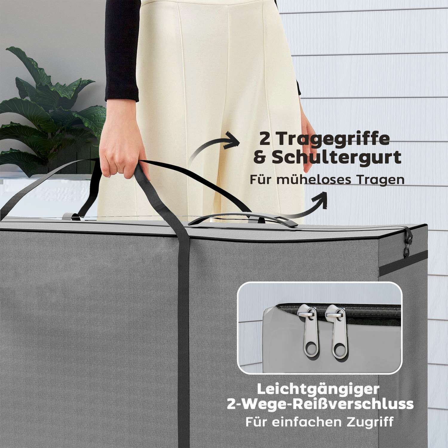 Vattentät 600D Oxford Cushion Storage Bag, 200x60x75cm
