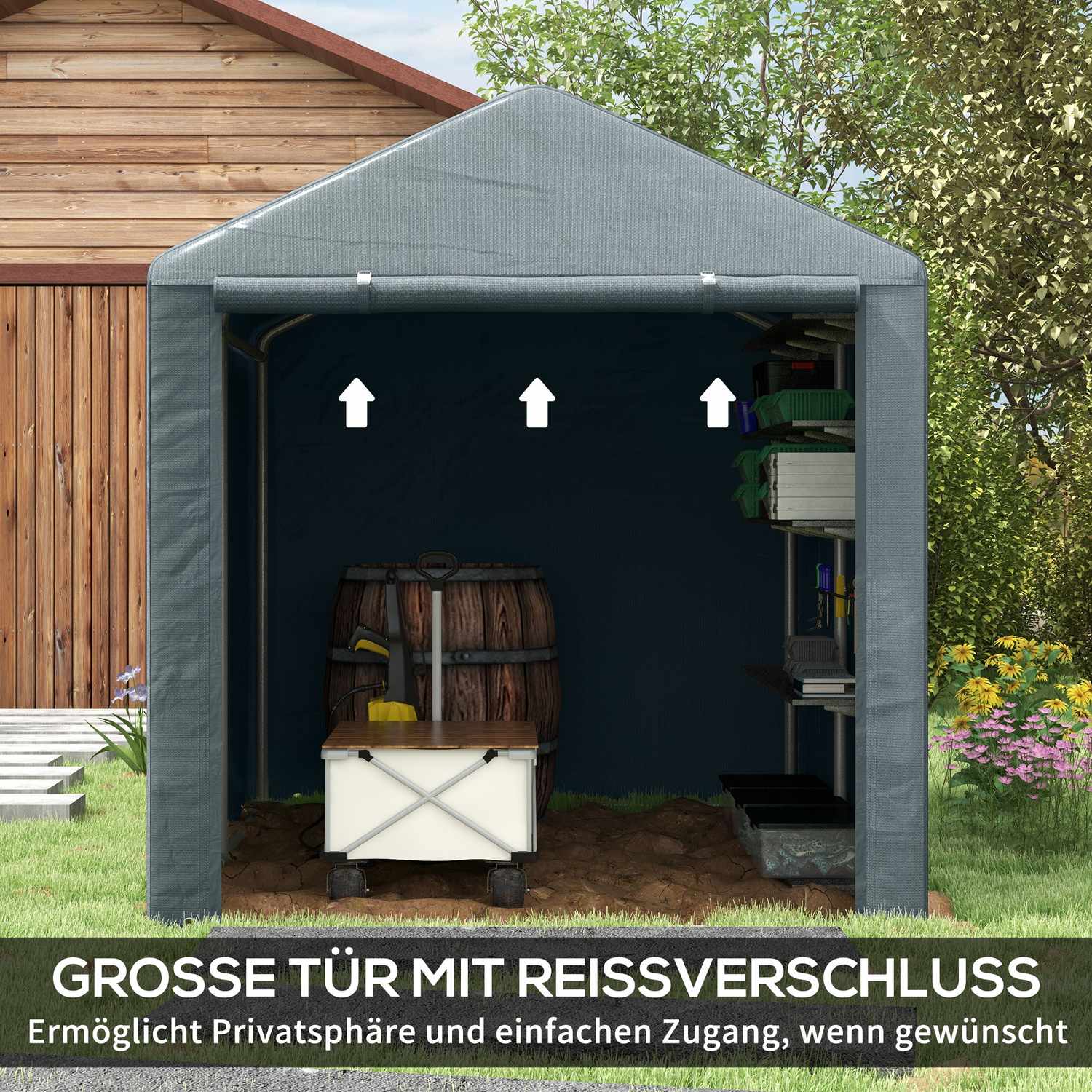 Utomhusförvaringstält med UV-skydd, vattentätt garage