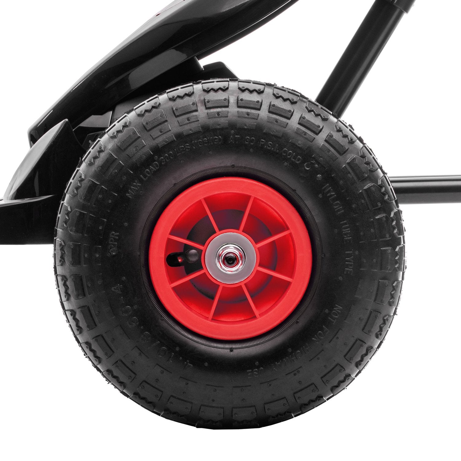 Pedal Go-Kart för barn, justerbar sits, gummidäck