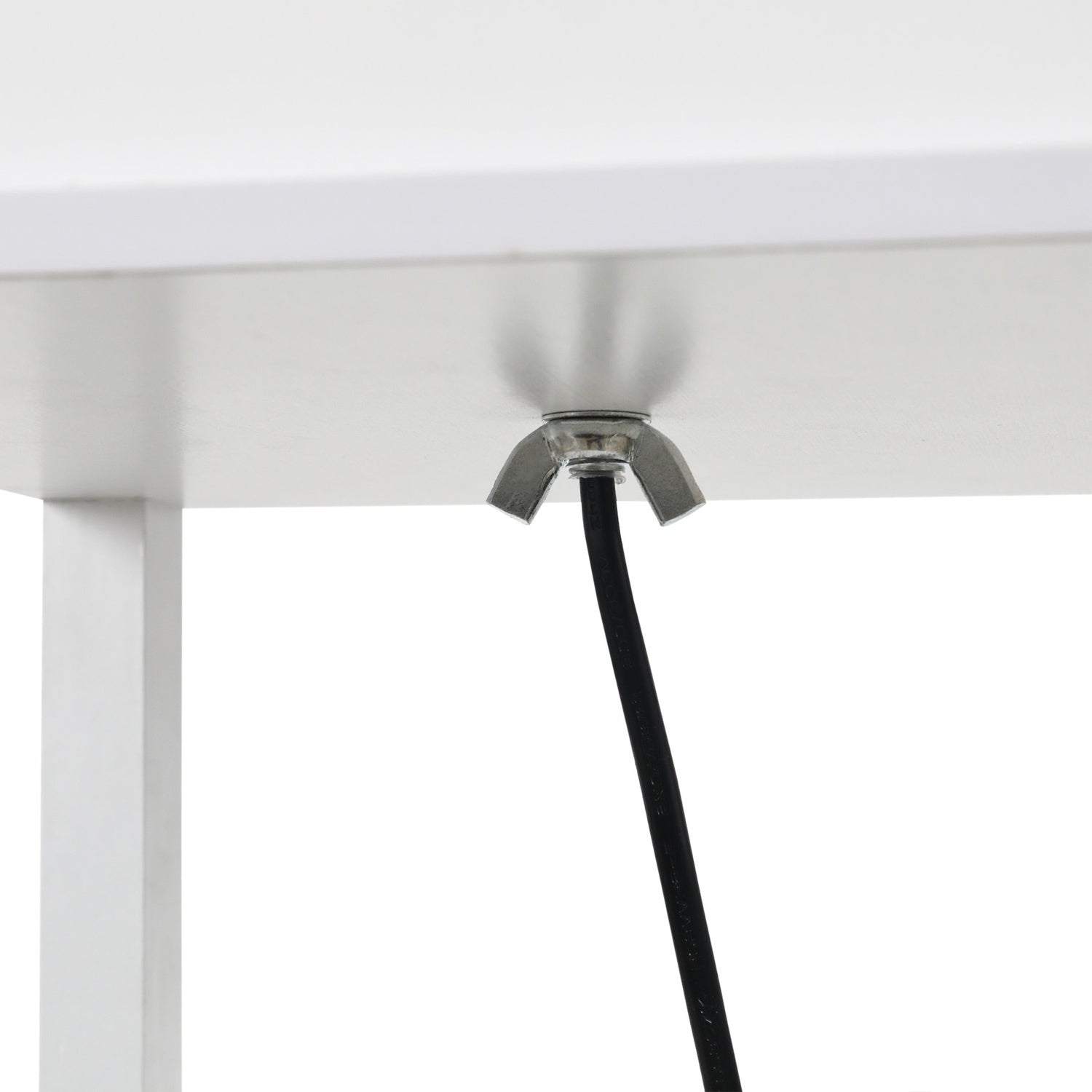 Golvlampa med 3 hyllor, E27 sockel, vit, 26x160cm