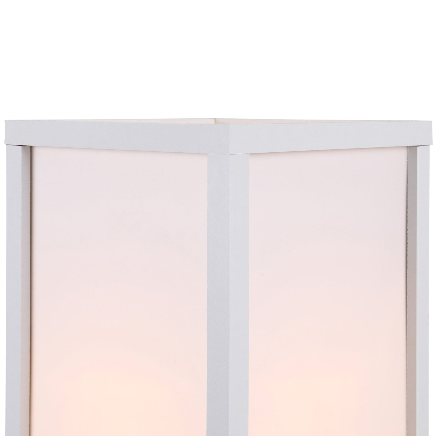 Golvlampa med 3 hyllor, E27 sockel, vit, 26x160cm