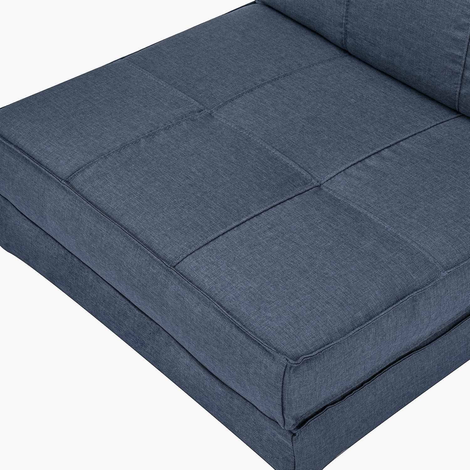 Justerbar bäddsoffa – mörkblå, kompakt storlek