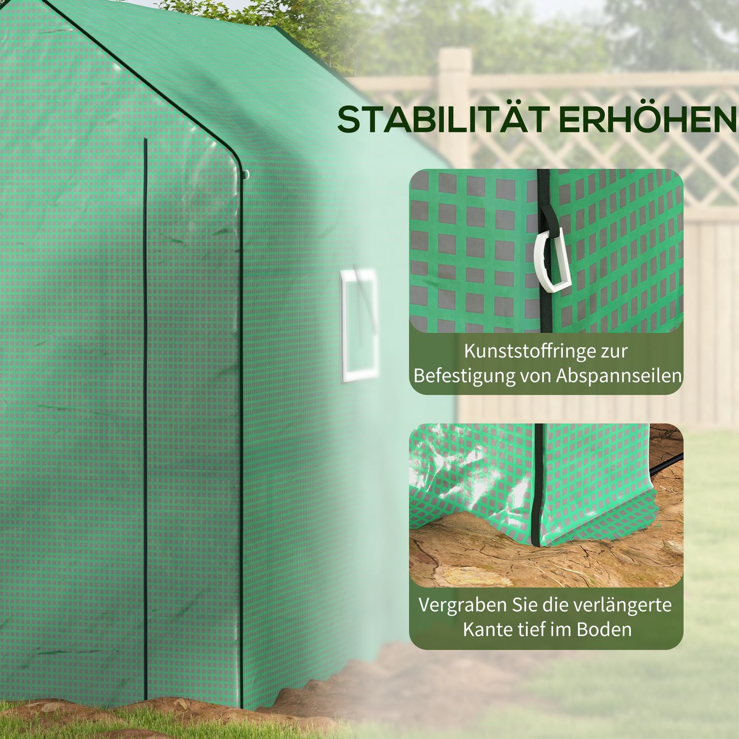 Greenhouse PE Film Cover, UV-skydd, 140x213x190 cm