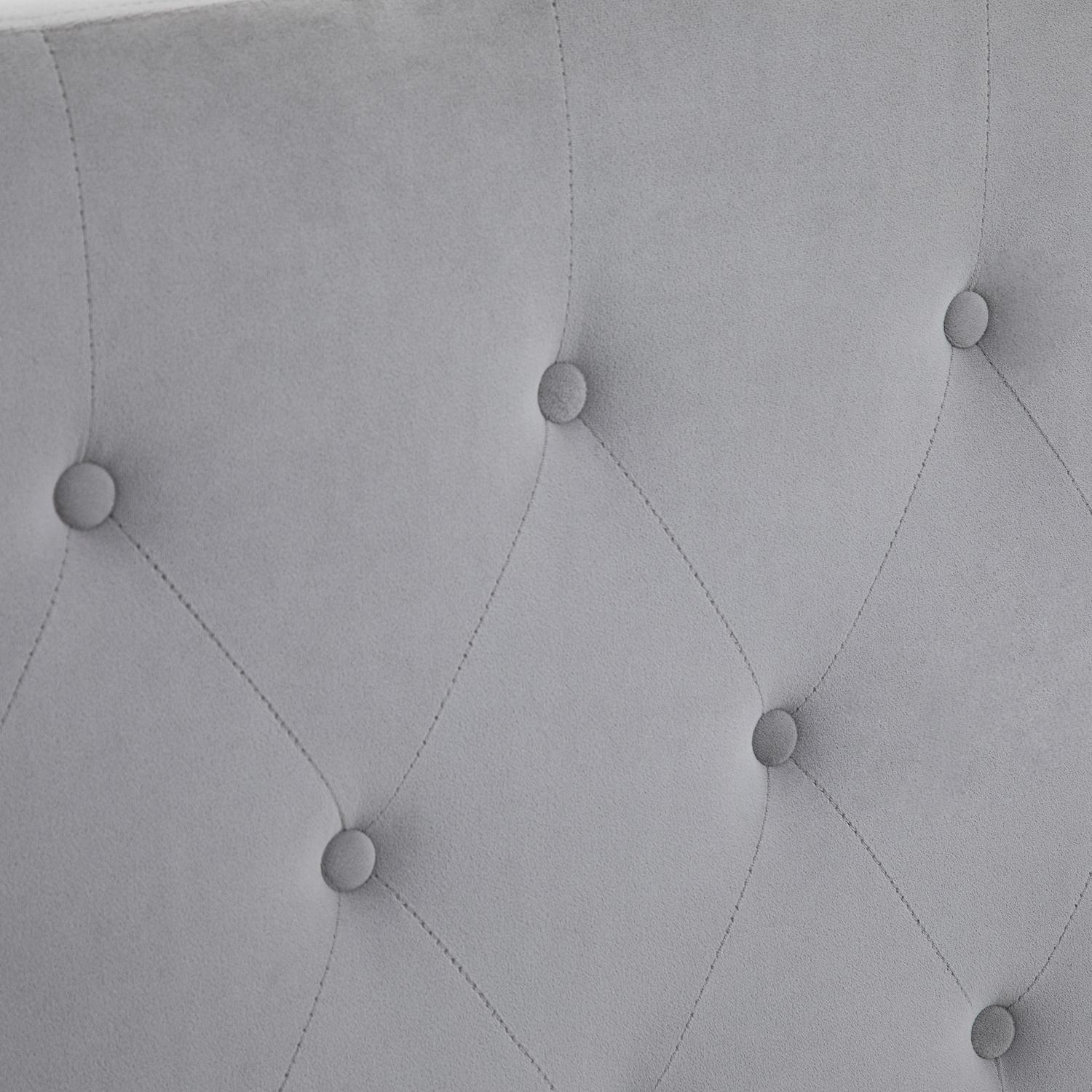 Grå vadderad sänggavel – Modern design, 185x134 Cm